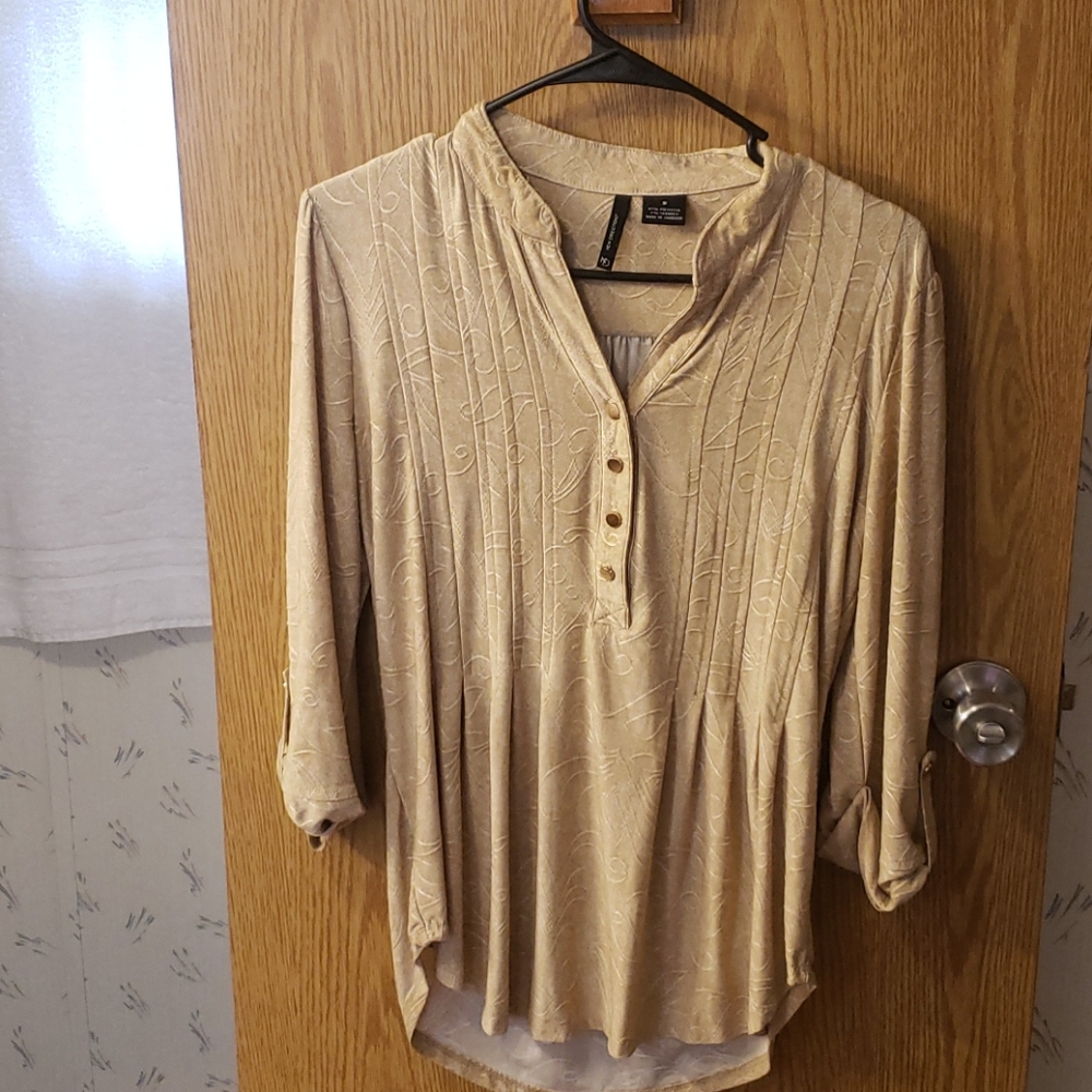 Khaki, soft blouse